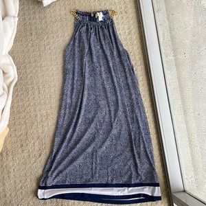 Michael Kors flowy blue and white dress